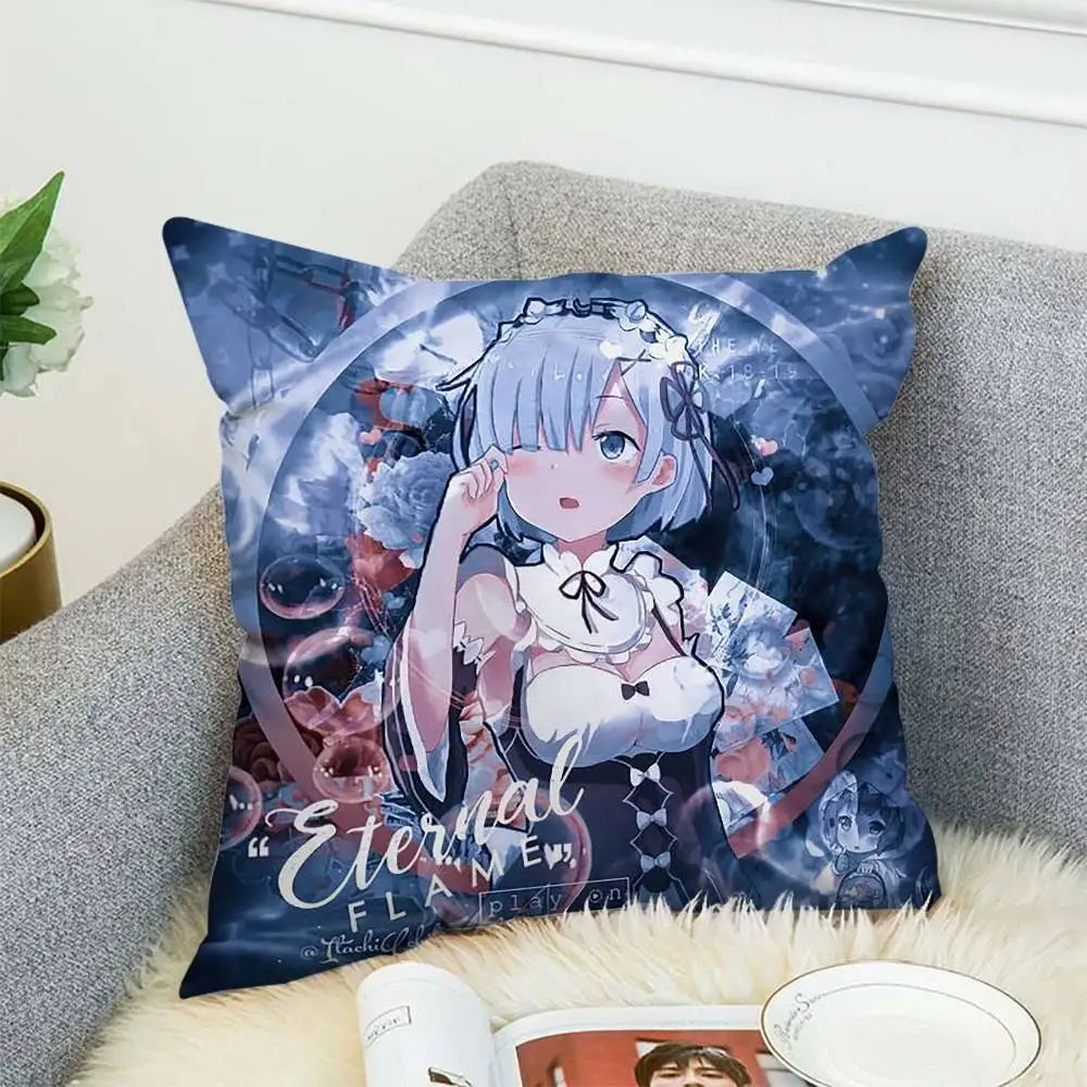 Anime Re Zero Rem Pillow Case Double-Sided Printing Cushion Cover 45x45 Decorative Cushions Sofa Home Decor Soft Pillowcase
Anime Re Zero Rem Pillow Case Double-Sided Printing Cushion Cover 45x45 Decorative Cushions Sofa Home Decor Soft Pillowcase