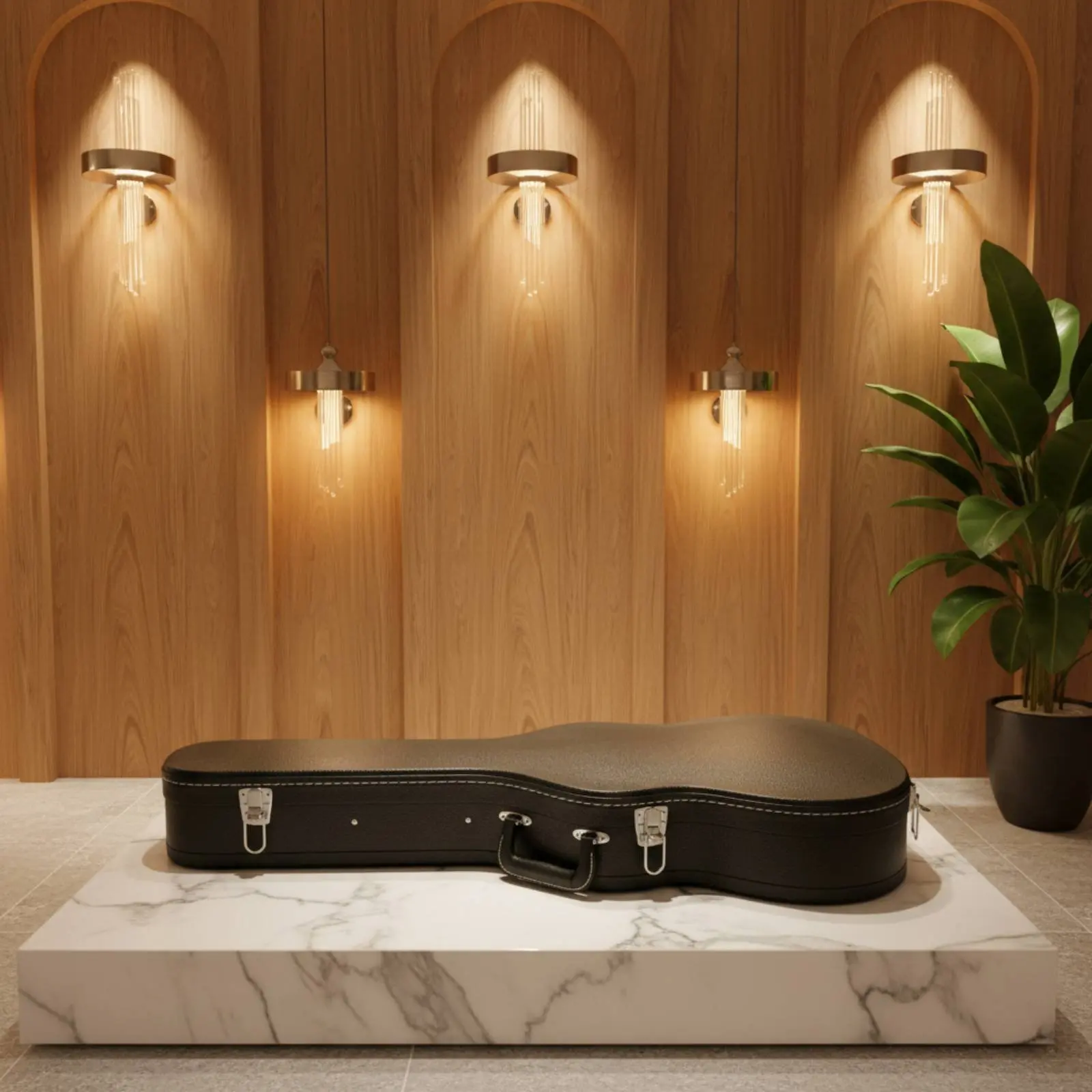 Wooden Guitar Case Shockproof Hard Guitar Case Musical Instrument Storage Cushioned Cushioned Interior Foam Padding
Wooden Guitar Case Shockproof Hard Guitar Case Musical Instrument Storage Cushioned Cushioned Interior Foam Padding