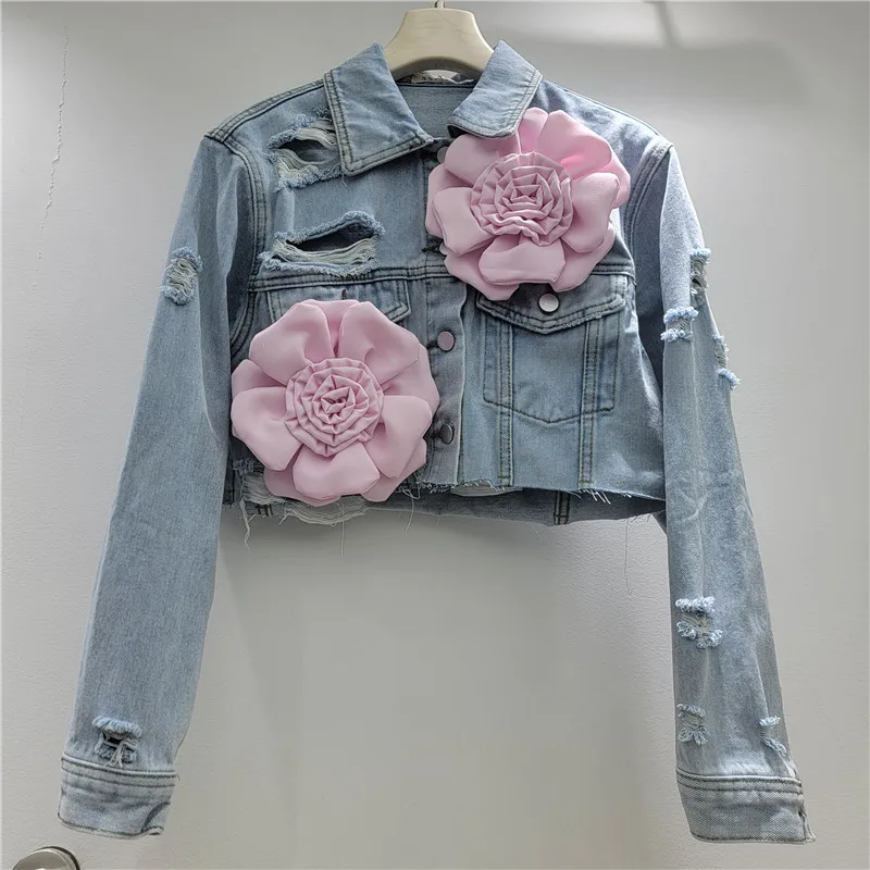 2026 Spring New Vintage Floral Cropped Denim Jacket - Relaxed Fit, Distressed Details, Unique Design
2026 Spring New Vintage Floral Cropped Denim Jacket - Relaxed Fit, Distressed Details, Unique Design