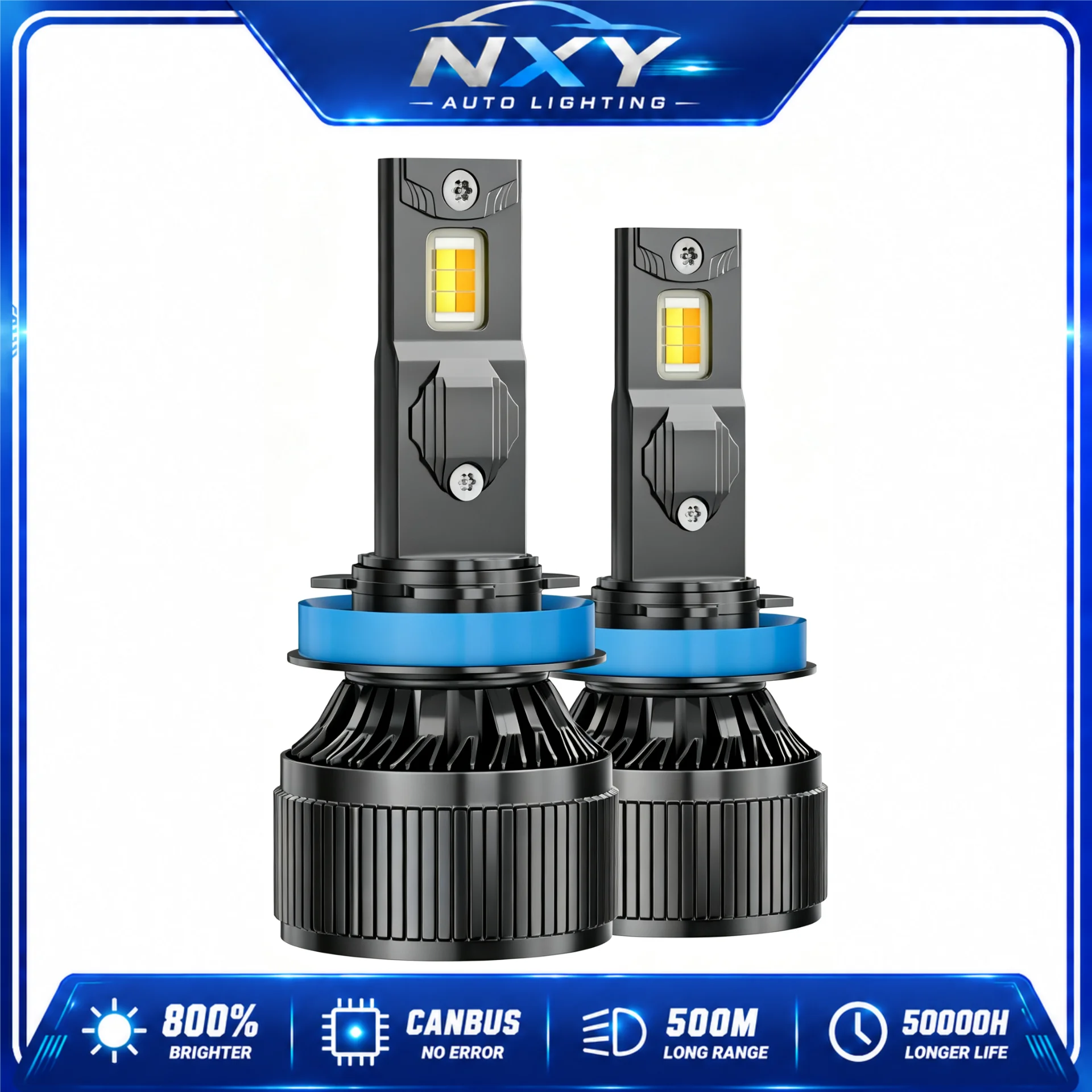 NXY C8S Tri Color LED Headlight Bulb High Power Super Bright Car Front Lamp H7 H4 H11 6000K Canbus Error Free Plug Play Kit
NXY C8S Tri Color LED Headlight Bulb High Power Super Bright Car Front Lamp H7 H4 H11 6000K Canbus Error Free Plug Play Kit