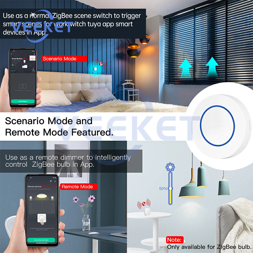 Smart Home Wireless Switch Works with Zigbee Multi-scene Random Stick Smart Key Switch DC 3V
Smart Home Wireless Switch Works with Zigbee Multi-scene Random Stick Smart Key Switch DC 3V