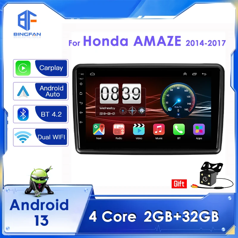 BINGFAN Car GPS Navigation 9 inch Android Car Radio Carplay For Honda AMAZE 2014-2017
BINGFAN Car GPS Navigation 9 inch Android Car Radio Carplay For Honda AMAZE 2014-2017