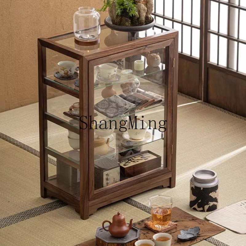 FG black walnut storage cabinet new Chinese glass single door multi-layer storage cabinet tea room solid wood display stand
FG black walnut storage cabinet new Chinese glass single door multi-layer storage cabinet tea room solid wood display stand