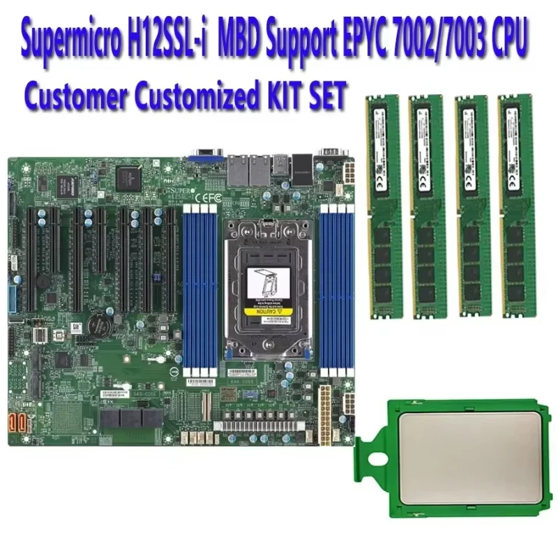 Серверная материнская плата H12SSL-I Rev2.0 / EPYC 7502P 7452 7F52 7402P 7352 7302P 7282 7272 7262 7252 7232P Процессор 512G DDR4 R
Серверная материнская плата H12SSL-I Rev2.0 / EPYC 7502P 7452 7F52 7402P 7352 7302P 7282 7272 7262 7252 7232P Процессор 512G DDR4 R