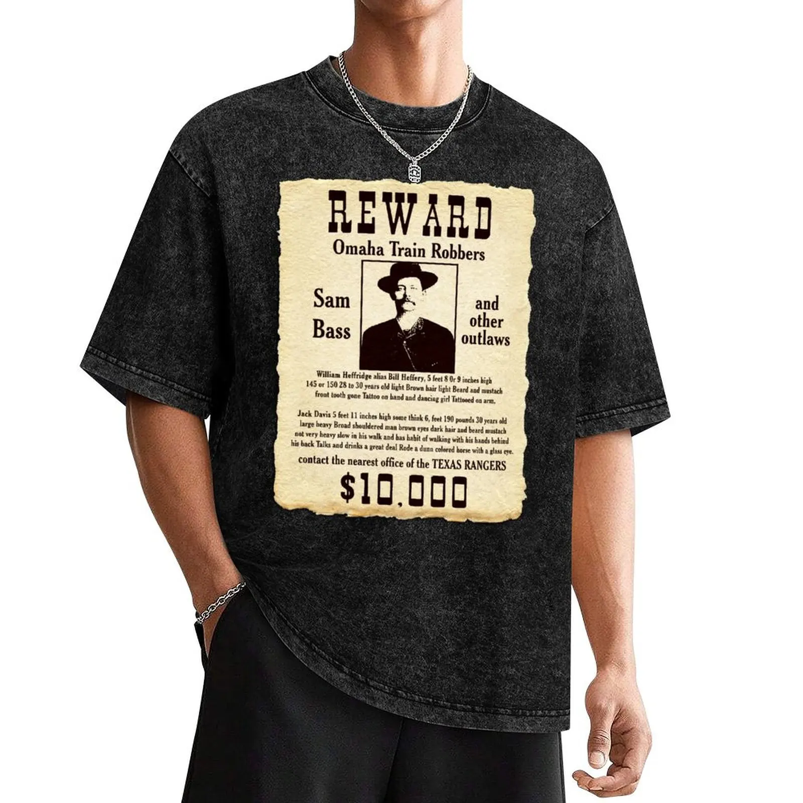 Sam Bass Gang Wanted Poster T-Shirt vintage anime shirt plus size tops men graphic t shirts
Sam Bass Gang Wanted Poster T-Shirt vintage anime shirt plus size tops men graphic t shirts