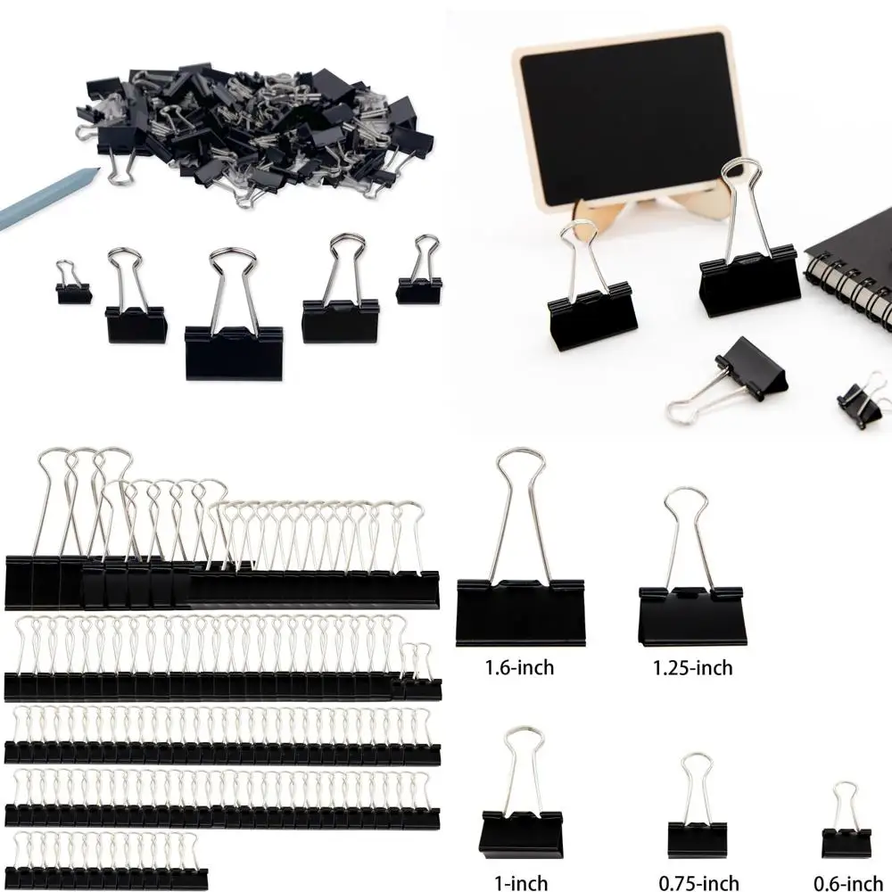 Binder Clips Paper Clamps Assorted Sizes 120 Count (Black), Large, Medium, Small, X Small and Micro, 5 Sizes in One Pack, Meet Y
Binder Clips Paper Clamps Assorted Sizes 120 Count (Black), Large, Medium, Small, X Small and Micro, 5 Sizes in One Pack, Meet Y