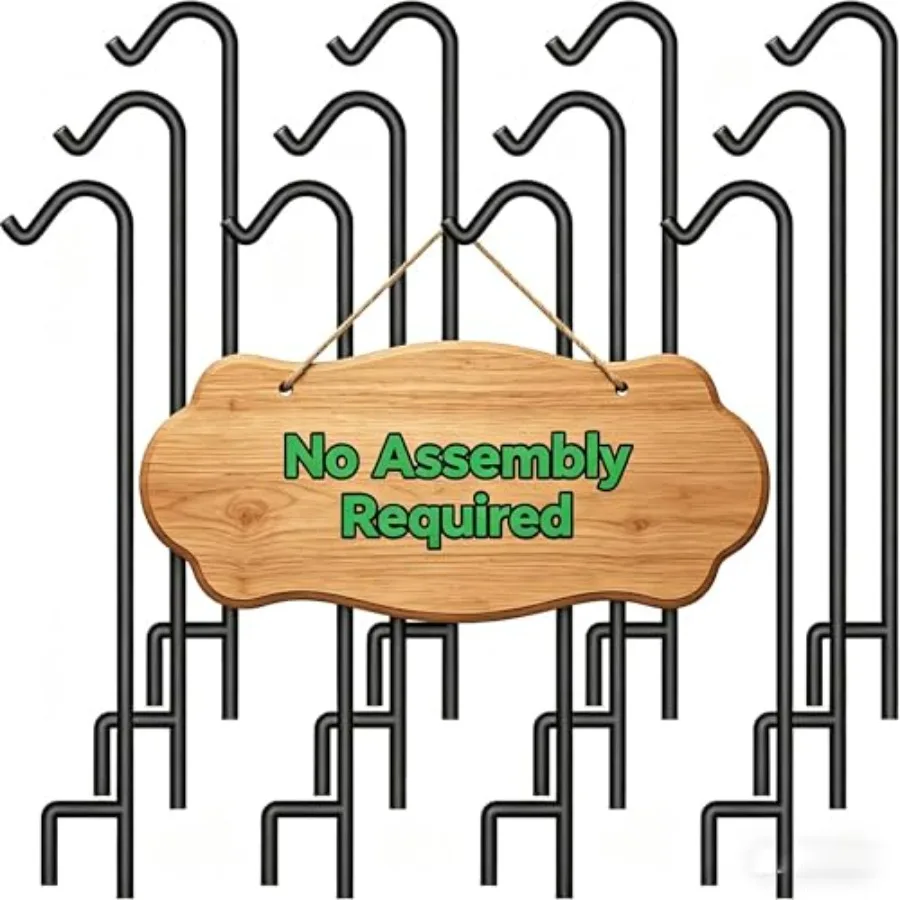 12 Pack Solid Shepherd Hook 37 Inch One Pcs Structure Required Heavy Duty Shepards for Garden Outdoor Hanging Plants Hanger Lan
12 Pack Solid Shepherd Hook 37 Inch One Pcs Structure Required Heavy Duty Shepards for Garden Outdoor Hanging Plants Hanger Lan