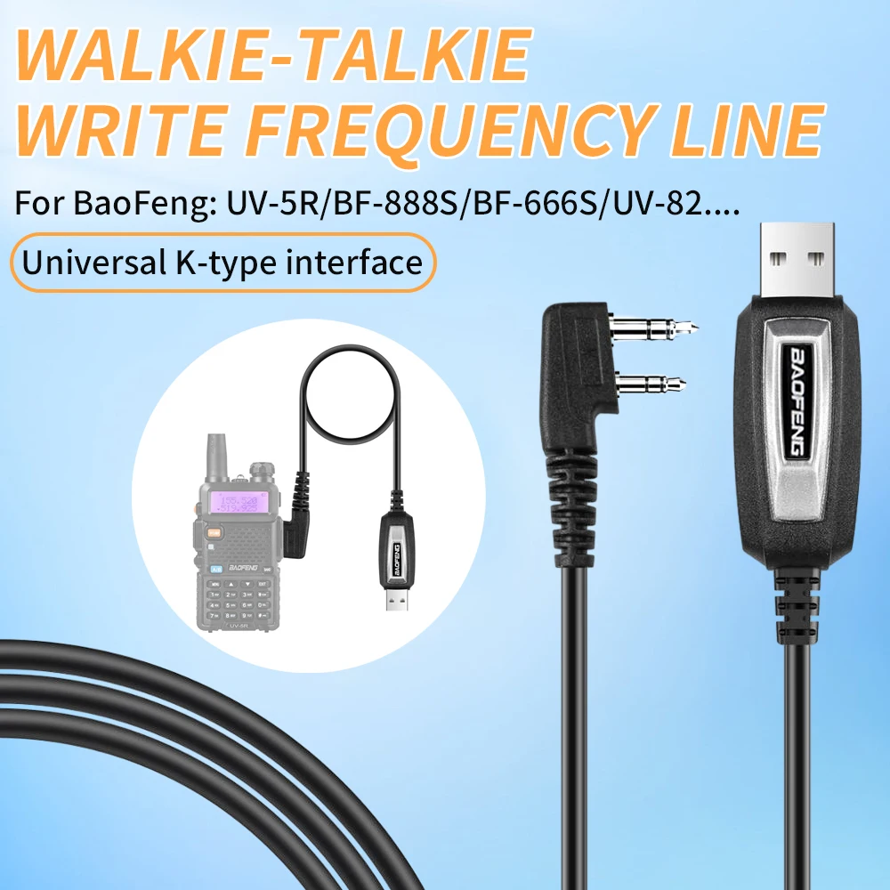 USB-кабель для программирования для Baofeng UV-5R/UV-82/UV-5R Pro/UV-888S, обновление прошивки Quansheng UV-K5 Walkie Talkie
USB-кабель для программирования для Baofeng UV-5R/UV-82/UV-5R Pro/UV-888S, обновление прошивки Quansheng UV-K5 Walkie Talkie