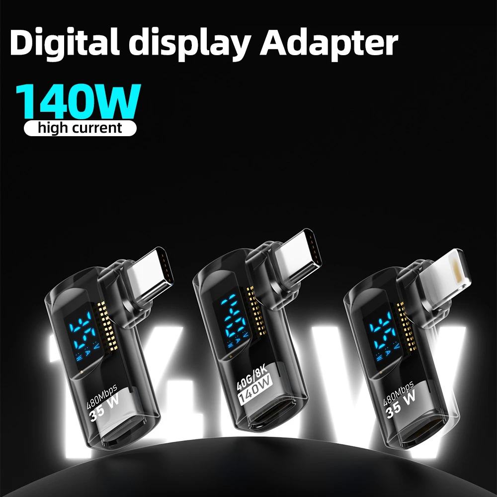 USB4 140W PD 40Gbps 90° U-Shaped Adapter, 8K 60Hz Video & Thunderbolt 4 for MacBook/Samsung/Xiaomi/HPtransmission
USB4 140W PD 40Gbps 90° U-Shaped Adapter, 8K 60Hz Video & Thunderbolt 4 for MacBook/Samsung/Xiaomi/HPtransmission