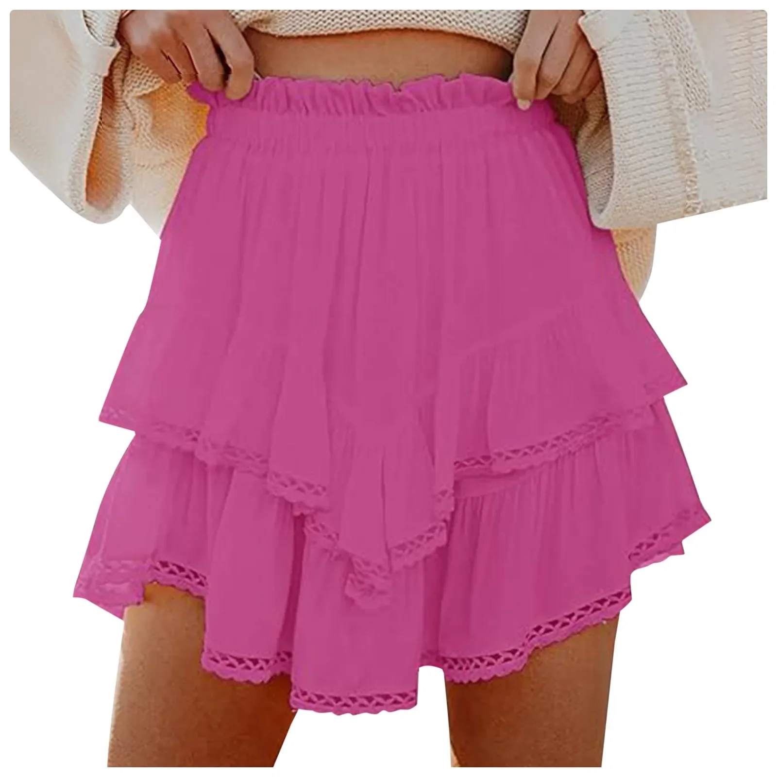 Женская плиссированная многослойная мини-юбка с высокой талией, однотонная повседневная одежда для вечеринок, элегантные юбки, белые, черные женские юбки трапециевидной формы
Женская плиссированная многослойная мини-юбка с высокой талией, однотонная повседневная одежда для вечеринок, элегантные юбки, белые, черные женские юбки трапециевидной формы