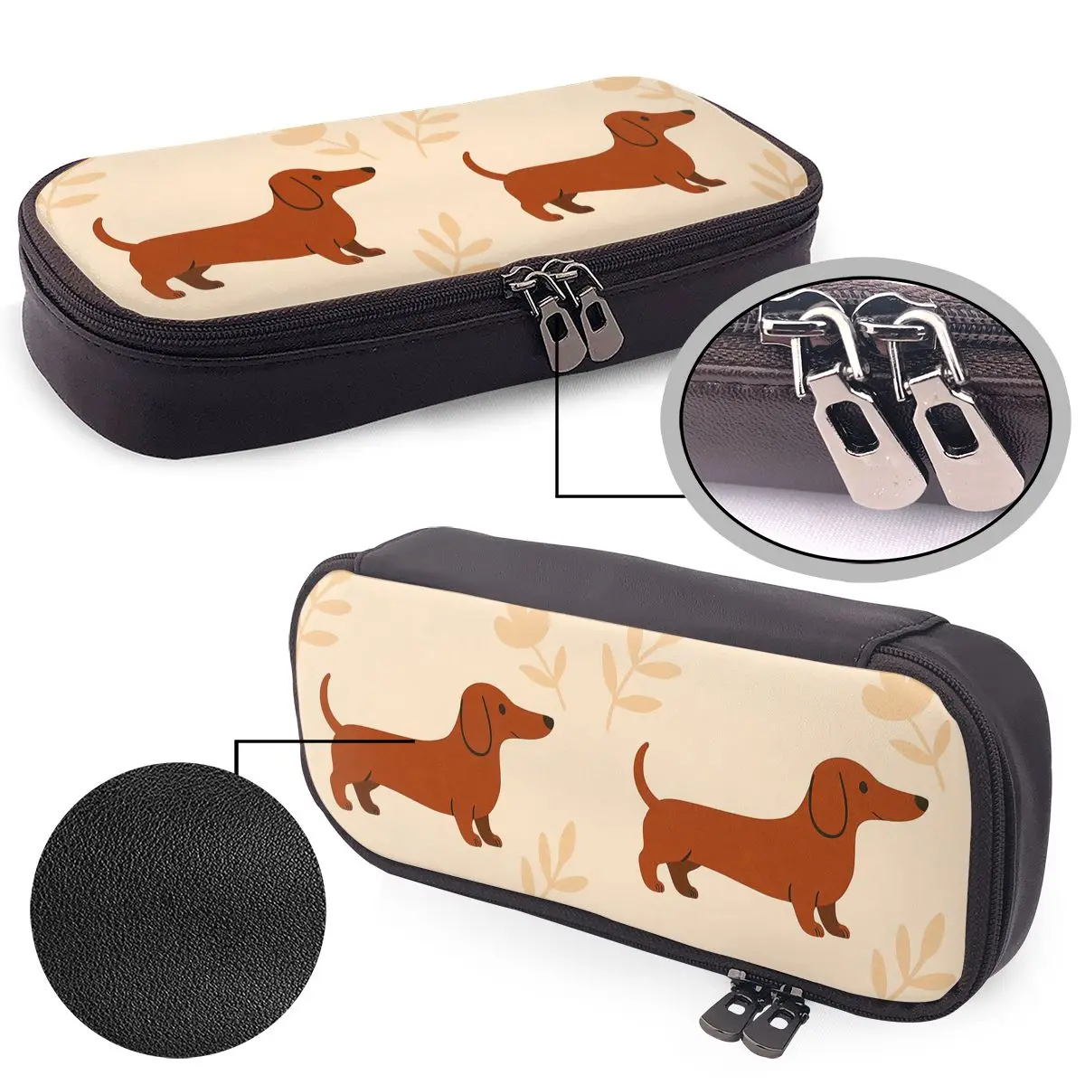 Dachshund Pattern Art Leather Pencil Case for Kids School Pen Box Pencil Bag Stationery Supplies Pen Holder Bag
Dachshund Pattern Art Leather Pencil Case for Kids School Pen Box Pencil Bag Stationery Supplies Pen Holder Bag