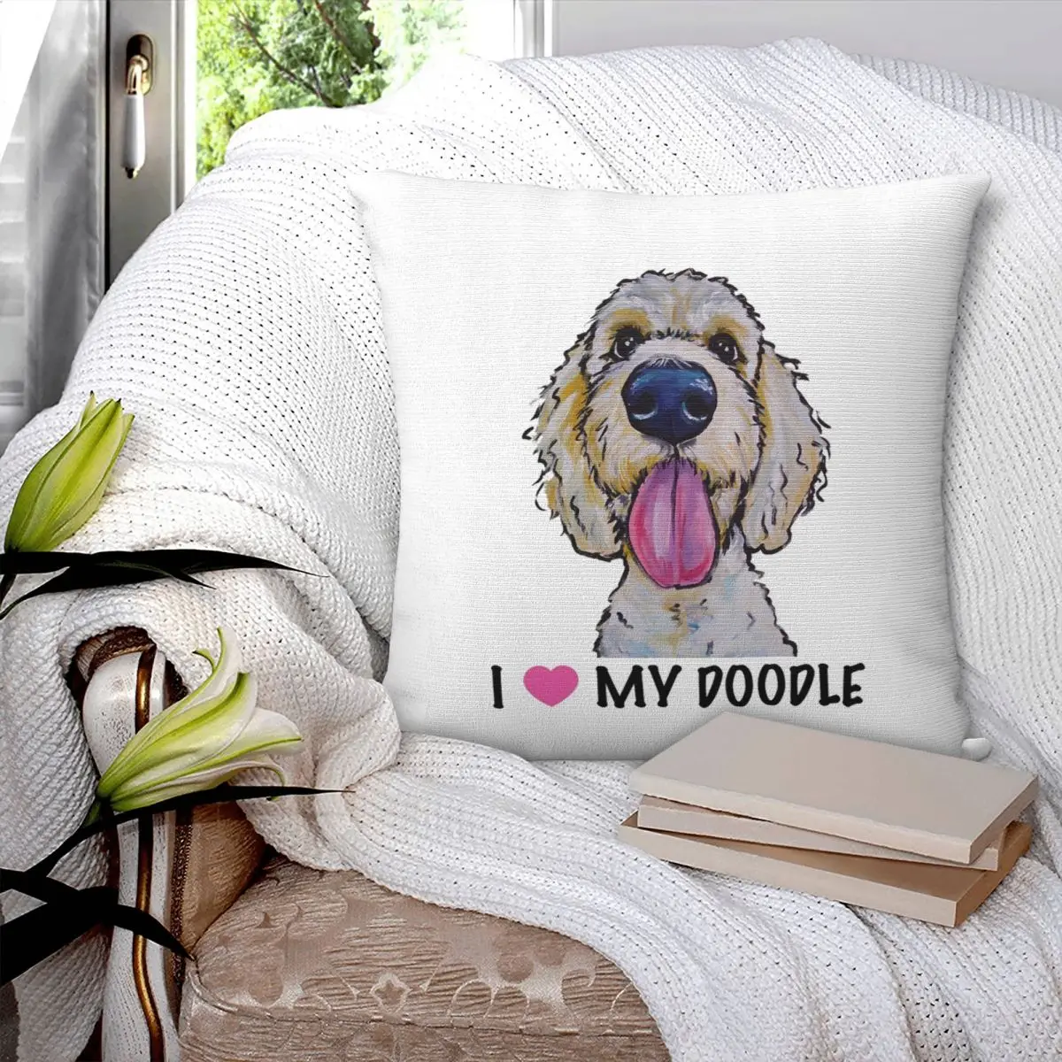 I Love My Doodle, Golden Doodle Art, Doodle Square Pillowcase Cushion Cover Pillow Case Throw Pillow Cover for Home Sofa
I Love My Doodle, Golden Doodle Art, Doodle Square Pillowcase Cushion Cover Pillow Case Throw Pillow Cover for Home Sofa