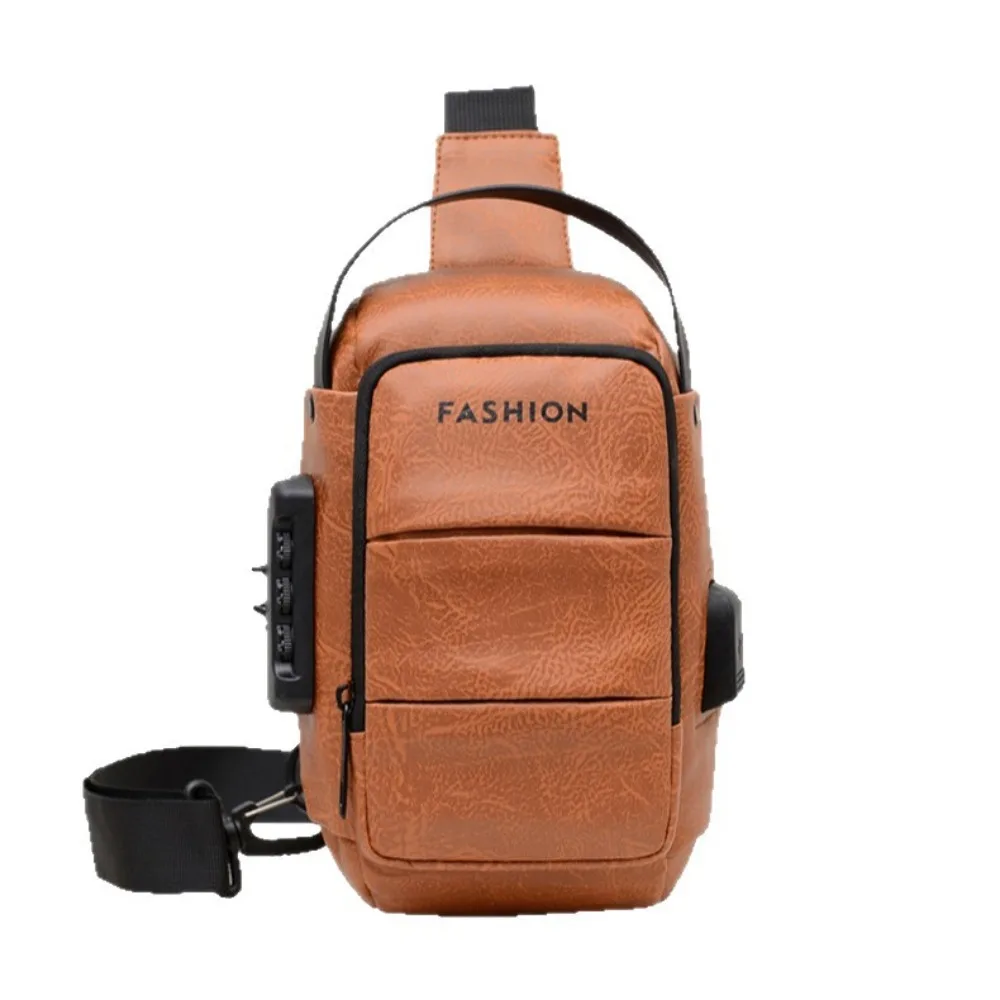 Casual Anti Theft Password Lock Men's Chest Bag with USB Port PU Waterproof Crossbody Bag Travel Chest Bags for Outdoor Sports
Casual Anti Theft Password Lock Men's Chest Bag with USB Port PU Waterproof Crossbody Bag Travel Chest Bags for Outdoor Sports