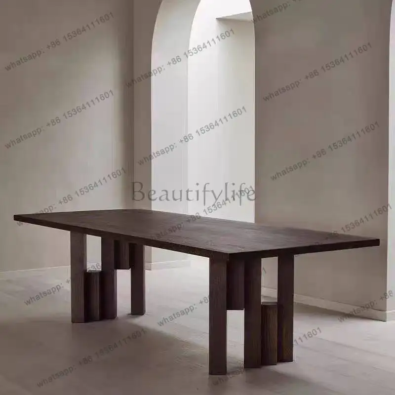 LS Italian minimalist solid wood dining table, wabi-sabi vintage style, living room designer office workbench
LS Italian minimalist solid wood dining table, wabi-sabi vintage style, living room designer office workbench