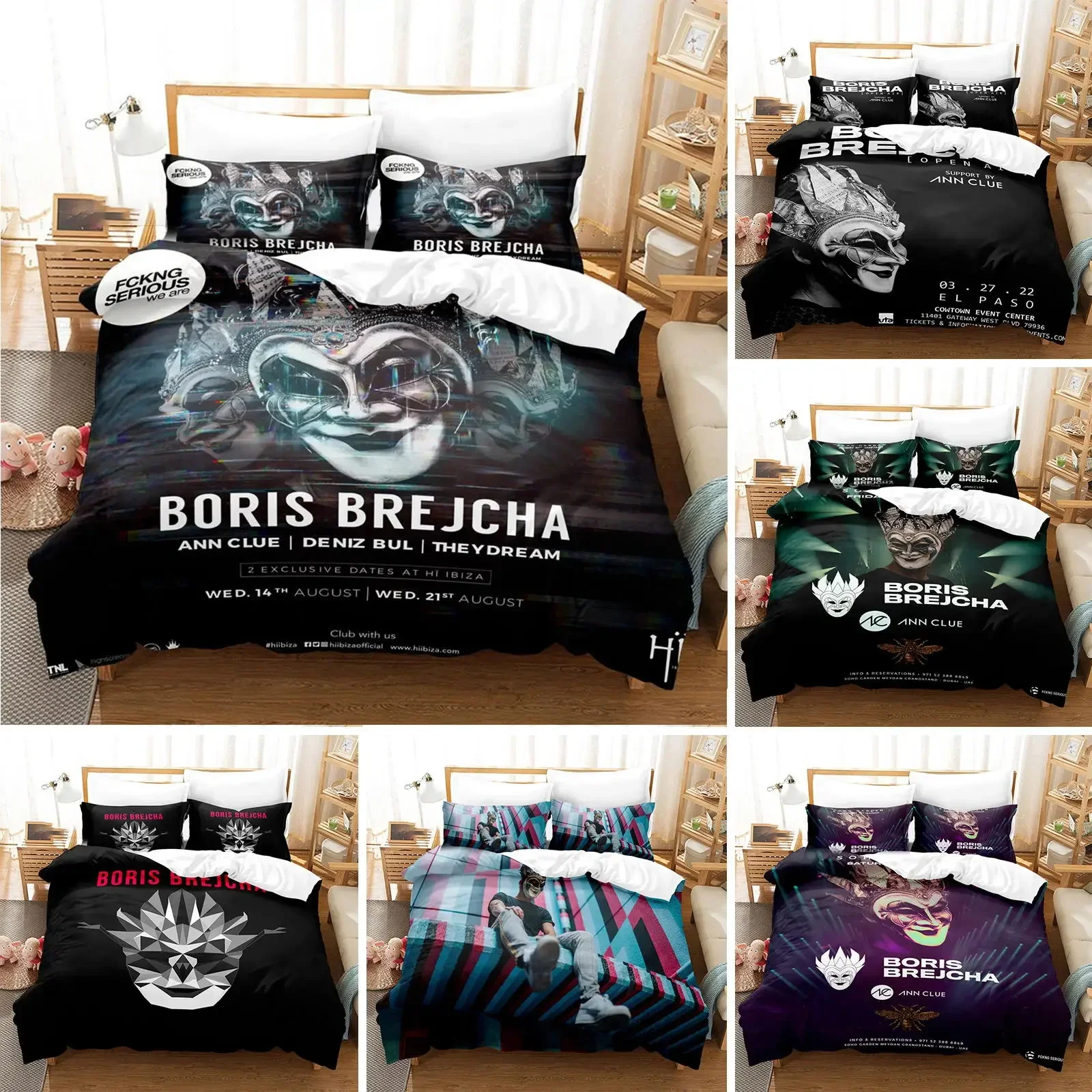 3D Printed Boris Brejcha Bedding Set Duvet Cover Bedroom Comforter Covers Single Twin King Size Quilt Cover Home Textile 2/3PCS
3D Printed Boris Brejcha Bedding Set Duvet Cover Bedroom Comforter Covers Single Twin King Size Quilt Cover Home Textile 2/3PCS