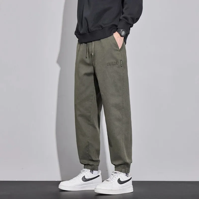 Мужские повседневные брюки из смесового хлопка American Sle Dstring, свободный крой, удобные, модные, с манжетами, для делового стиля и повседневной носки
Мужские повседневные брюки из смесового хлопка American Sle Dstring, свободный крой, удобные, модные, с манжетами, для делового стиля и повседневной носки