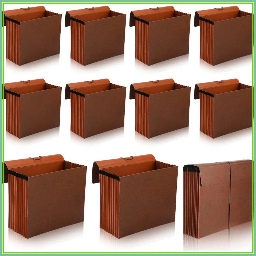 10 Pack Expanding File Folders, 7 Inch Expansion, Letter Size, Heavy Duty Document Organizer with Elastic Closure, Brown
10 Pack Expanding File Folders, 7 Inch Expansion, Letter Size, Heavy Duty Document Organizer with Elastic Closure, Brown