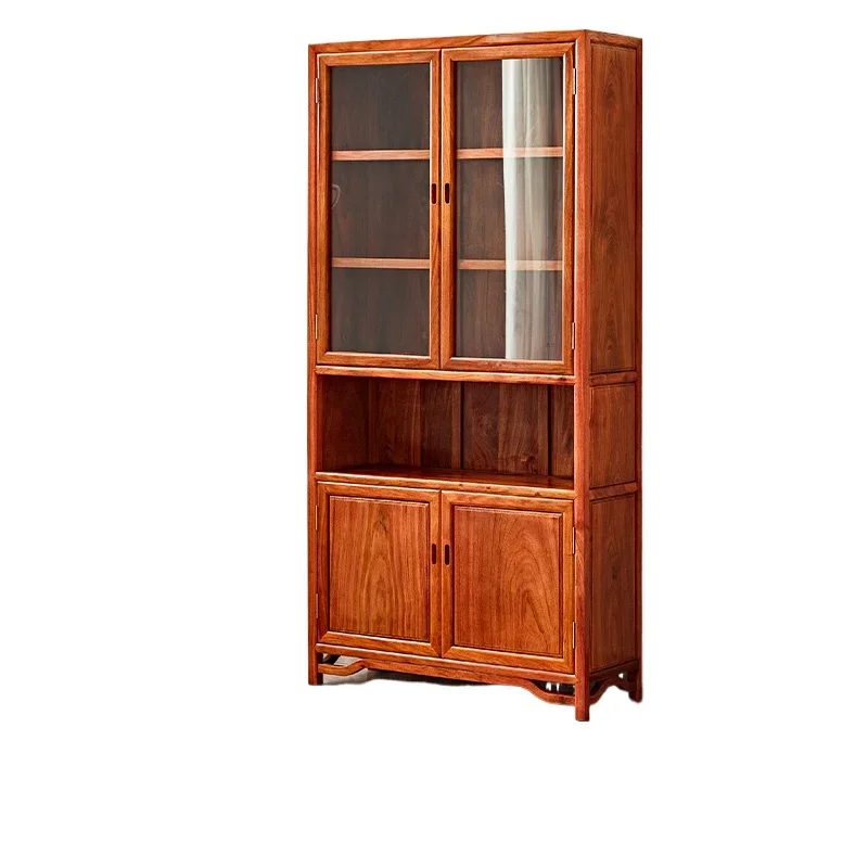 Red sandalwood bookcase mahogany new Chinese all-solid wood with glass door cabinet household display cabinet bookcase
Red sandalwood bookcase mahogany new Chinese all-solid wood with glass door cabinet household display cabinet bookcase