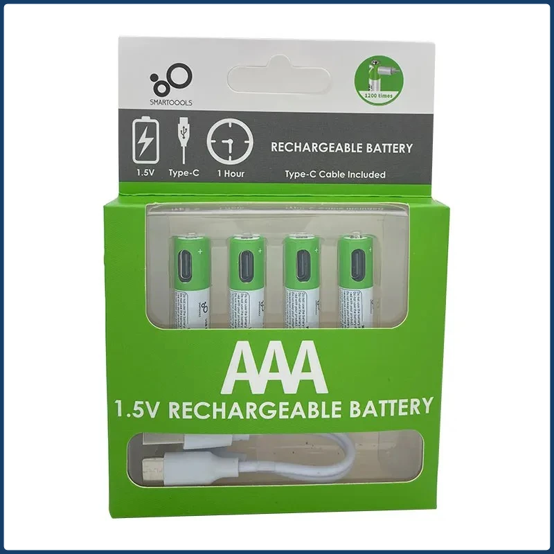 2-20Pcs USB-C Rechargeable 1.5V AAA Lithium Battery – 750mWh for Remote Controls, Toys, Wireless Mouse
2-20Pcs USB-C Rechargeable 1.5V AAA Lithium Battery – 750mWh for Remote Controls, Toys, Wireless Mouse
