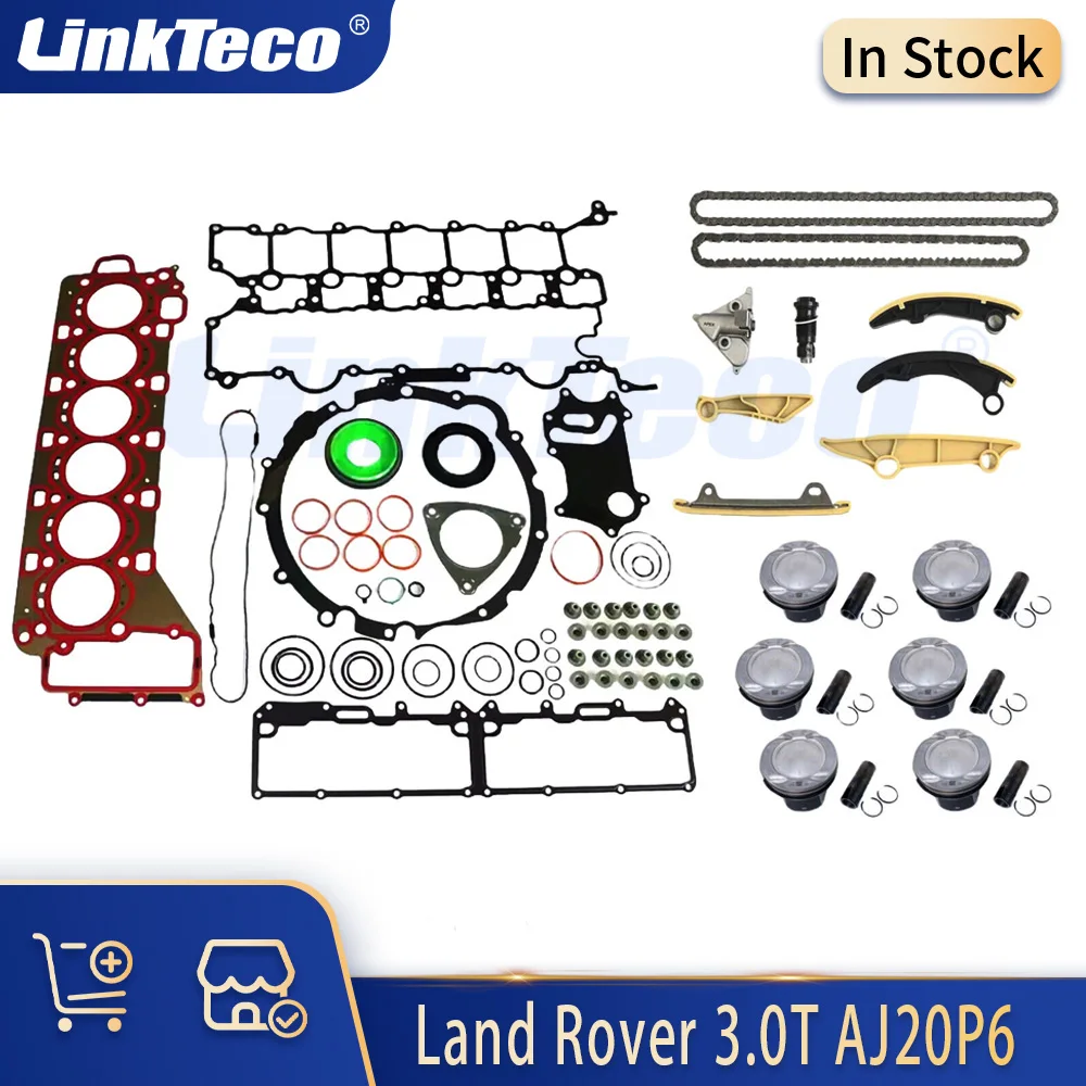 Engine Parts Head Gasket Set Piston Kit Timing Chain Kit Fit 3.0 T L6 Gas AJ20P6 For 19-24 Land Rover Defender 90 Discovery 3.0T
Engine Parts Head Gasket Set Piston Kit Timing Chain Kit Fit 3.0 T L6 Gas AJ20P6 For 19-24 Land Rover Defender 90 Discovery 3.0T