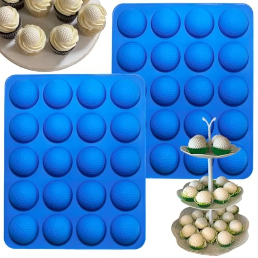 Silicone Golf Ball Cake Pop Mold - 40-Cavity Golf Ball Chocolate Molds for Cake Decorations Hot Chocolate Bomb Jelly Pudding Ge
Silicone Golf Ball Cake Pop Mold - 40-Cavity Golf Ball Chocolate Molds for Cake Decorations Hot Chocolate Bomb Jelly Pudding Ge