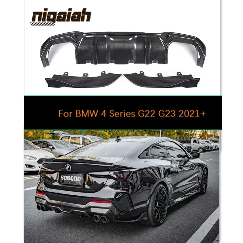 DRY Carbon Fiber SQ Style Carbon Rear Bumper Diffuser & Bumper Splitters for BMW 4 Series 2 Door G22 G23 2021+
DRY Carbon Fiber SQ Style Carbon Rear Bumper Diffuser & Bumper Splitters for BMW 4 Series 2 Door G22 G23 2021+