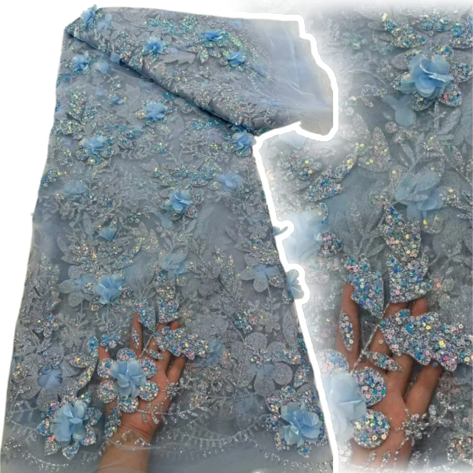3D Floral African Beaded Lace Fabric 2026 French Nigerian Sequins Mesh Tulle Lace Fabric For Party Wedding Dress 5 Yards 2521
3D Floral African Beaded Lace Fabric 2026 French Nigerian Sequins Mesh Tulle Lace Fabric For Party Wedding Dress 5 Yards 2521