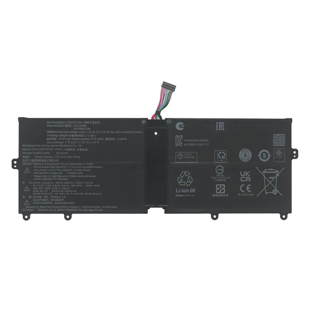 Battery For LG LB3122MM 16Z90S 16Z90S-C 16Z90S-M 16Z90S-H 16Z90S-G 16Z90S-V G.AA78A3 V.APC8U1 4ICP5/47/128 15.52V 75Wh 4833mAh
Battery For LG LB3122MM 16Z90S 16Z90S-C 16Z90S-M 16Z90S-H 16Z90S-G 16Z90S-V G.AA78A3 V.APC8U1 4ICP5/47/128 15.52V 75Wh 4833mAh
