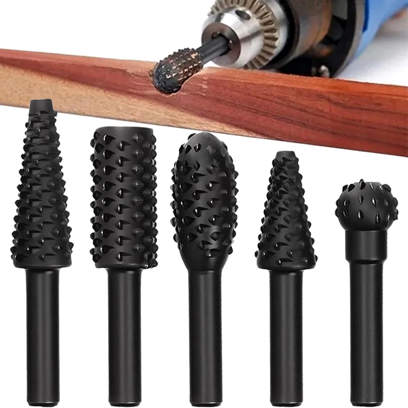 Wood File Burr Drill Bit Set Woodworking Twist Rasp Bits Chisel Shaped Rotating Carving Sanding Grinding Tools for Power Tools
Wood File Burr Drill Bit Set Woodworking Twist Rasp Bits Chisel Shaped Rotating Carving Sanding Grinding Tools for Power Tools