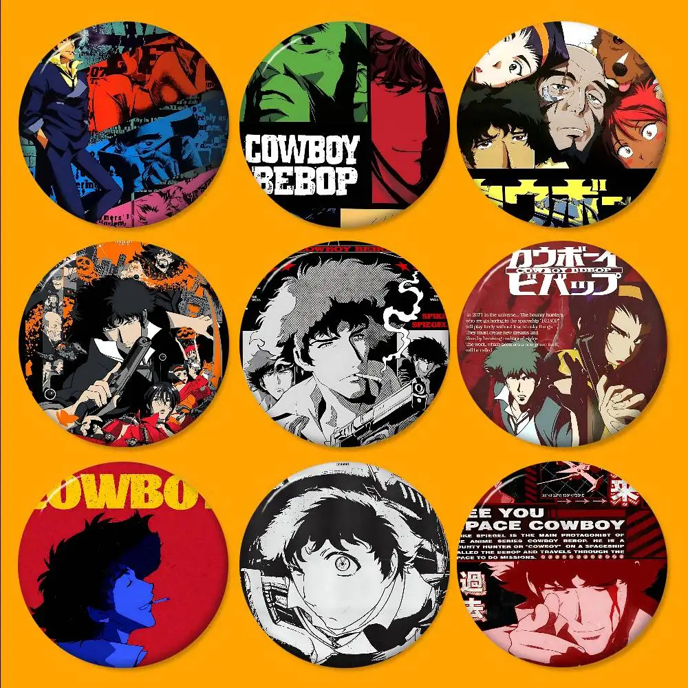 Classic Anime C-Cowboy B-Bebop Cartoon Brooches Anime Badge Round Handmade Brooch Lapel Pins Jewelry For Backpack Clothes Gifts
Classic Anime C-Cowboy B-Bebop Cartoon Brooches Anime Badge Round Handmade Brooch Lapel Pins Jewelry For Backpack Clothes Gifts