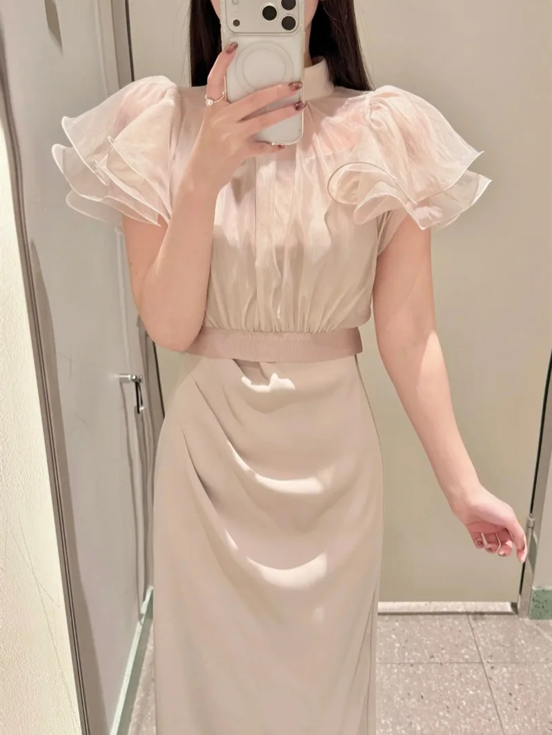 New Autumn Winter 25 Yuei Japanese Sle Gauze See tough Cover up Dr Set ort Sve Women's Faion Outfit
New Autumn Winter 25 Yuei Japanese Sle Gauze See tough Cover up Dr Set ort Sve Women's Faion Outfit