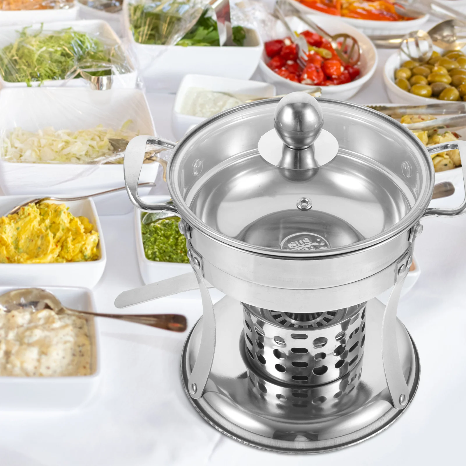 Stainless Steel Hot Pot with Stove Durable Rustproof Glass Lid Kitchen Camping Cooking Small Soup Pot Multifunction
Stainless Steel Hot Pot with Stove Durable Rustproof Glass Lid Kitchen Camping Cooking Small Soup Pot Multifunction