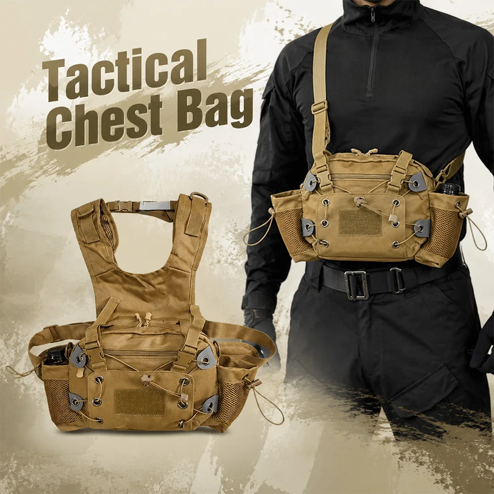 Tactical Chest Bag with Multi Pockets Adjustable Strap Versatile Shoulder Crossbody Bag Molle Waist Pack for Hiking Camping
Tactical Chest Bag with Multi Pockets Adjustable Strap Versatile Shoulder Crossbody Bag Molle Waist Pack for Hiking Camping