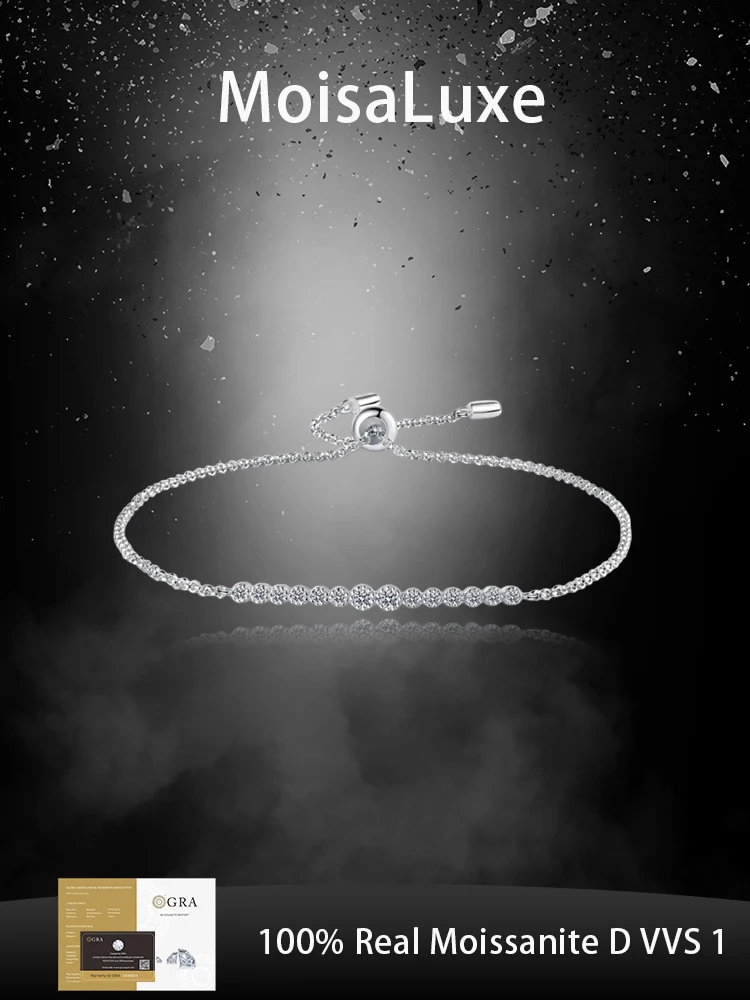 Официальный магазин MoisaLuxe, муассанит Plata, стерлинговое серебро 925, модные ювелирные изделия, браслет с прозрачным холодным смыслом для женщин, подарок
Официальный магазин MoisaLuxe, муассанит Plata, стерлинговое серебро 925, модные ювелирные изделия, браслет с прозрачным холодным смыслом для женщин, подарок