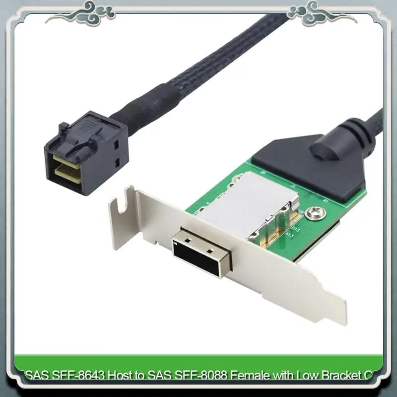Premium External Mini SAS HD SFF-8088 26P PCBA Female Adapter With Low Profile Bracket To SAS SFF-8643 12Gbps External 100-Ohm
Premium External Mini SAS HD SFF-8088 26P PCBA Female Adapter With Low Profile Bracket To SAS SFF-8643 12Gbps External 100-Ohm