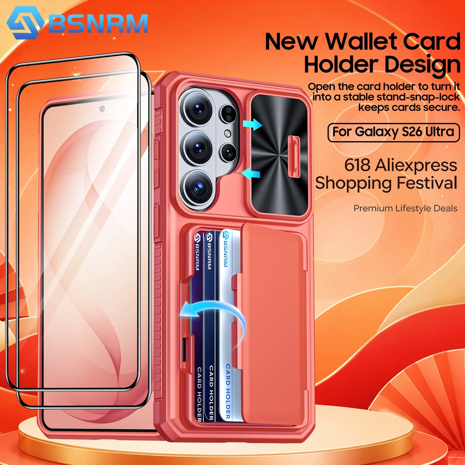 618 Hot Deals For Galaxy S26 Ultra Case Wallet-Full Body Protective with Card Holder(4 Cards)Camera Cover & Kickstand-Light Pink
618 Hot Deals For Galaxy S26 Ultra Case Wallet-Full Body Protective with Card Holder(4 Cards)Camera Cover & Kickstand-Light Pink