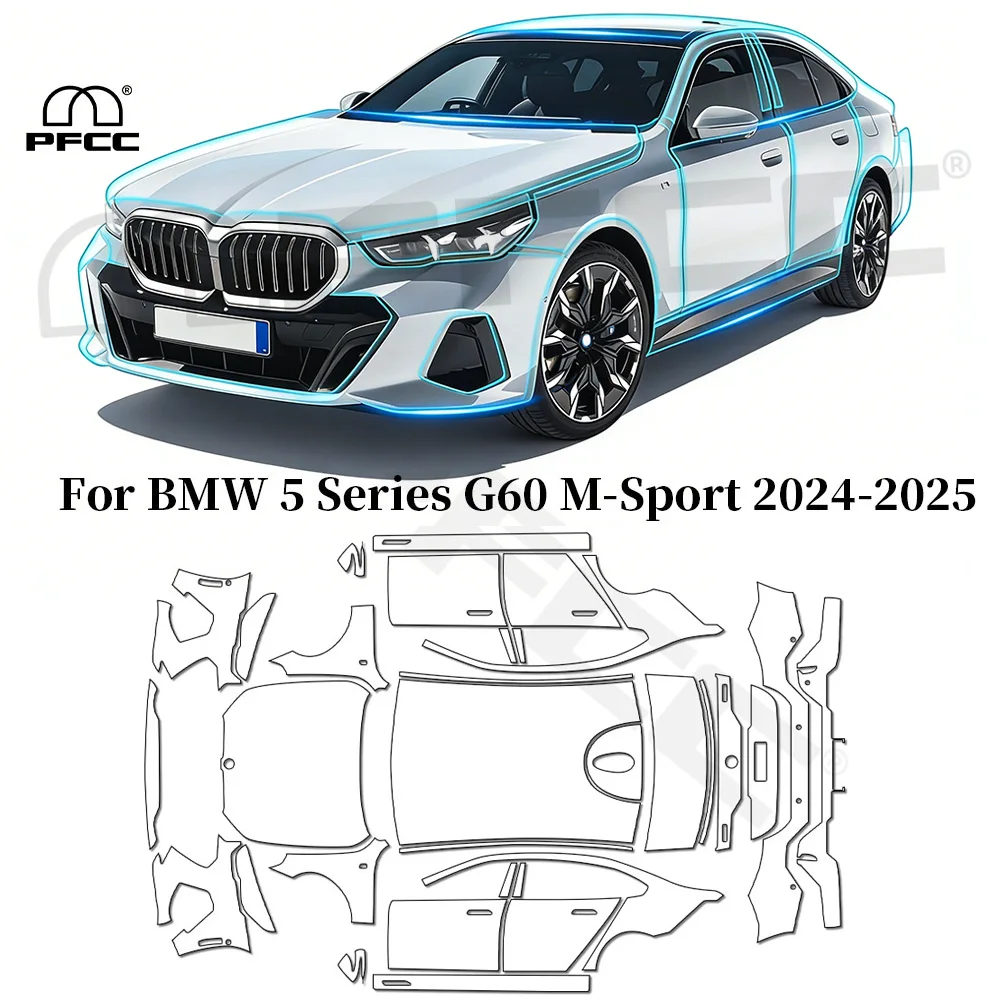 Pre-cut PPF For BMW 5 Series G60 M Sport 2024 2025 9Mil TPU Paint Protection Film Anti-scratch Car Body Clear Bra Resistant Kit
Pre-cut PPF For BMW 5 Series G60 M Sport 2024 2025 9Mil TPU Paint Protection Film Anti-scratch Car Body Clear Bra Resistant Kit