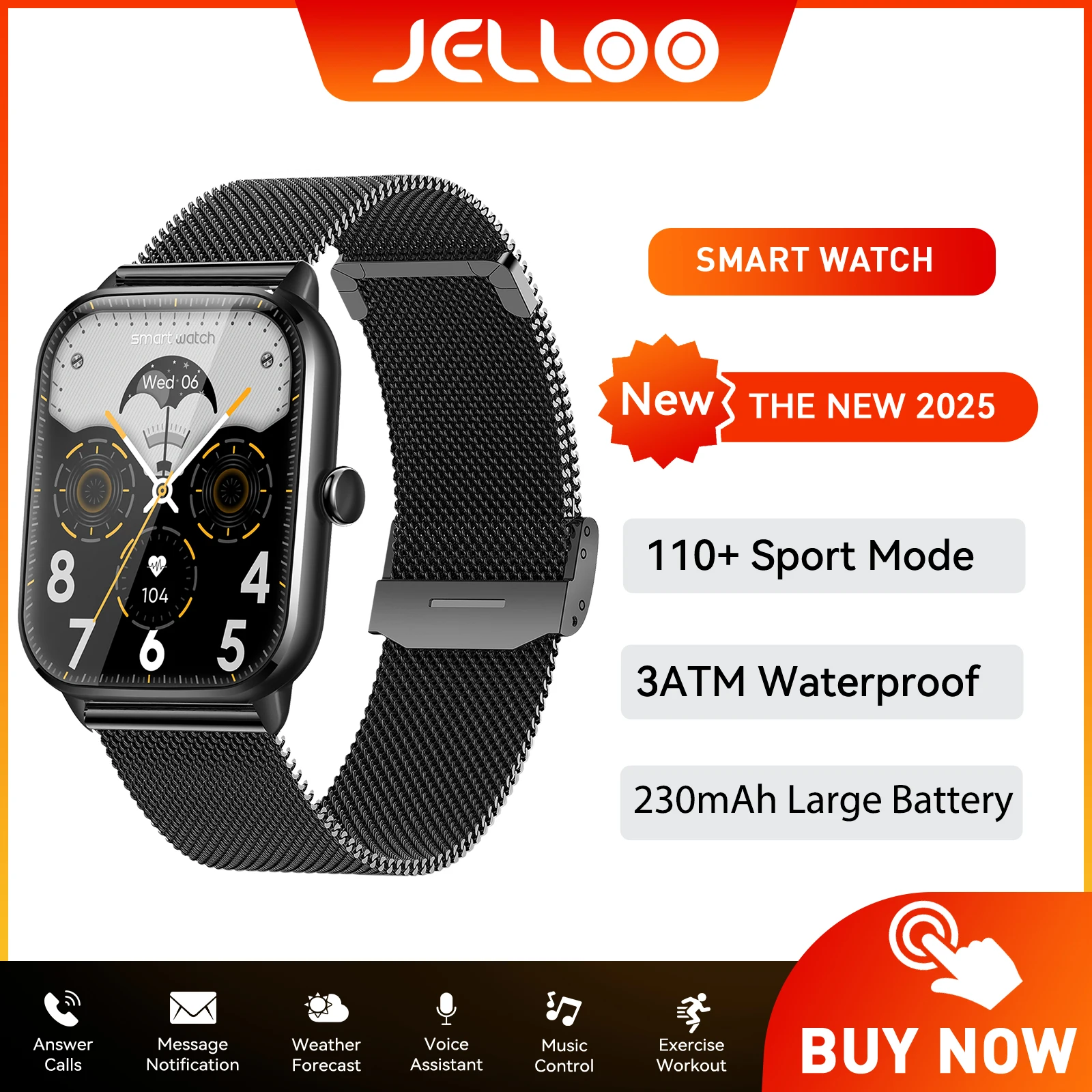EIGIIS New Smartwatch for Men 1.9” Large HD Screen Business Smart Watch, Waterproof Fitness Tracker Watch for Android and iOS
EIGIIS New Smartwatch for Men 1.9” Large HD Screen Business Smart Watch, Waterproof Fitness Tracker Watch for Android and iOS