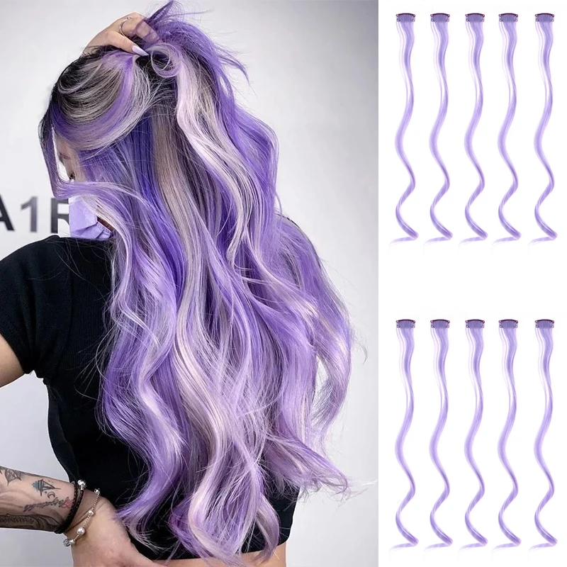 Colored clip in Hair Extensions 10PS Curly Wavy Colorful Extension for Girls women Party Highlights Synthetic Clip in Hairpiece
Colored clip in Hair Extensions 10PS Curly Wavy Colorful Extension for Girls women Party Highlights Synthetic Clip in Hairpiece