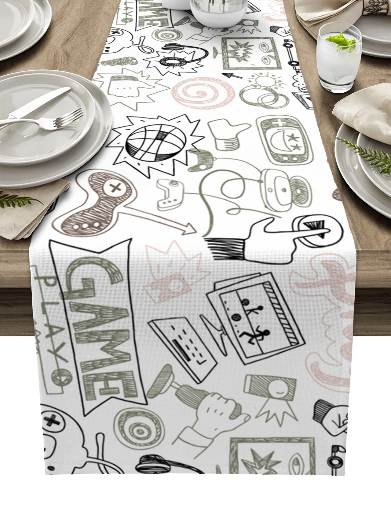 Gamepad Computer Keyboard Linen Table Runners Kitchen Table Decoration Accessories Dining Table Runner Wedding Party Supplies
Gamepad Computer Keyboard Linen Table Runners Kitchen Table Decoration Accessories Dining Table Runner Wedding Party Supplies