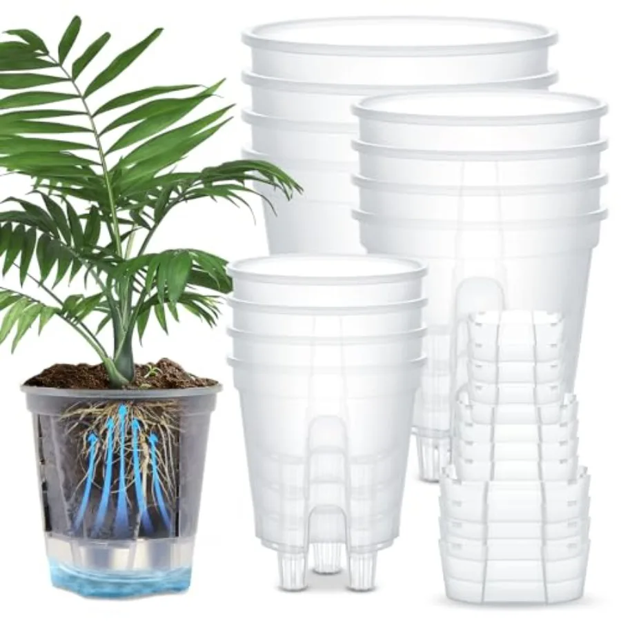 Self Watering Pots for Indoor Plants with Deep Reservoir and High Drainage Holes for Outdoor Plants and Flowers Bare Root Plant
Self Watering Pots for Indoor Plants with Deep Reservoir and High Drainage Holes for Outdoor Plants and Flowers Bare Root Plant