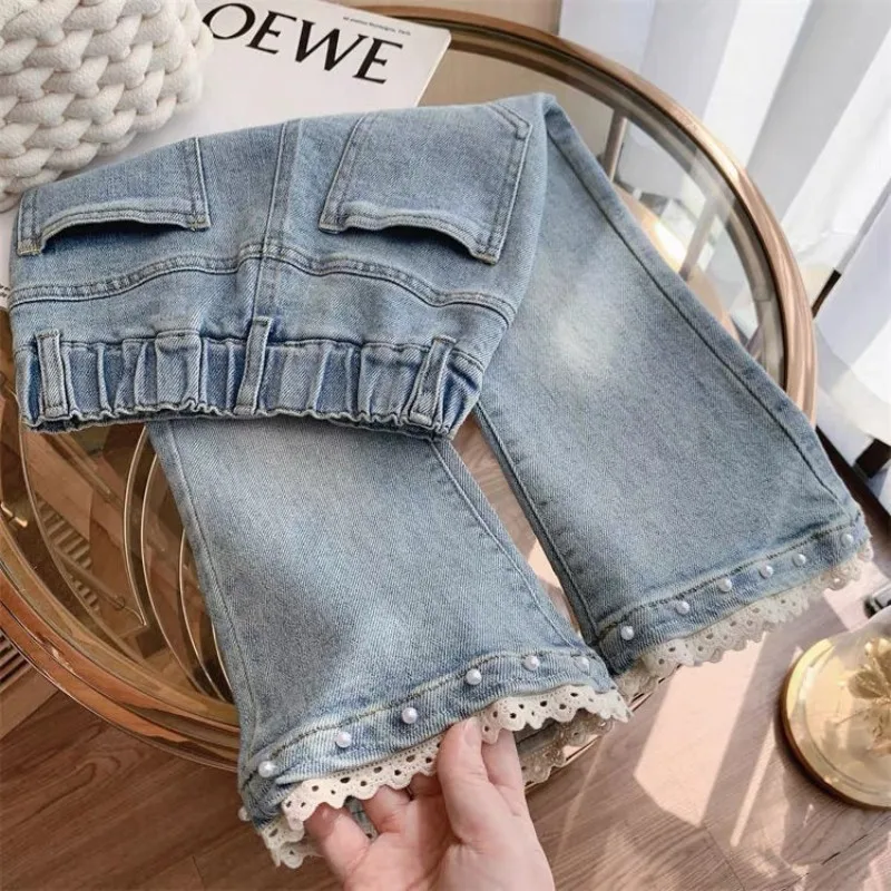 Girls' Elastic Pant Spring Autumn Casual Long Pants Children's Denim Jeans Outerwear for Kids
Girls' Elastic Pant Spring Autumn Casual Long Pants Children's Denim Jeans Outerwear for Kids
