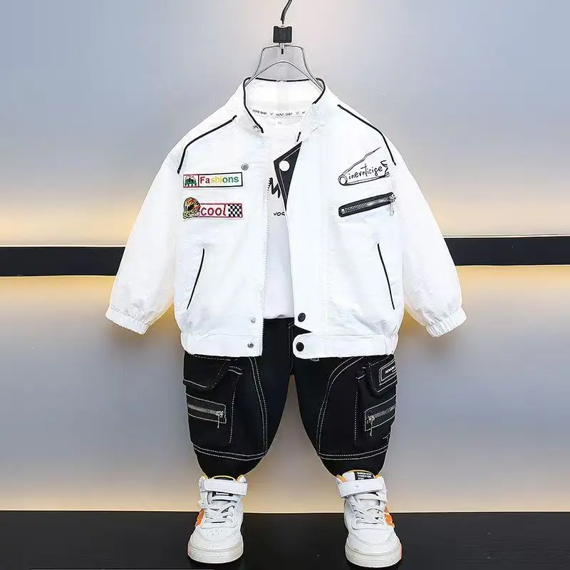 Boys Handsome Jacket Outerwear Spring Autumn New Korean Children's Vintage Zipper Coat Clothes Fashion Embroidered Jackets Top
Boys Handsome Jacket Outerwear Spring Autumn New Korean Children's Vintage Zipper Coat Clothes Fashion Embroidered Jackets Top