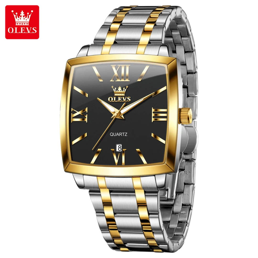 OLEVS 2969 Quartz Fashion Watch Gift Stainless Steel Watchband Square-dial Wristwatch Calendar Luminous
OLEVS 2969 Quartz Fashion Watch Gift Stainless Steel Watchband Square-dial Wristwatch Calendar Luminous