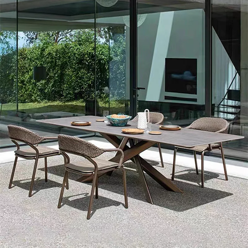 Outdoor table and chair courtyard villa creative table and chair terrace aluminum
Outdoor table and chair courtyard villa creative table and chair terrace aluminum