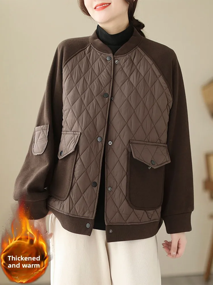 Женское стеганое пальто Thiened Cotton Jaet для зимнего отдыха, бейсбольное платье в стиле ретро с ромбовидным узором, художественное стеганое пальто для поездок на работу
Женское стеганое пальто Thiened Cotton Jaet для зимнего отдыха, бейсбольное платье в стиле ретро с ромбовидным узором, художественное стеганое пальто для поездок на работу