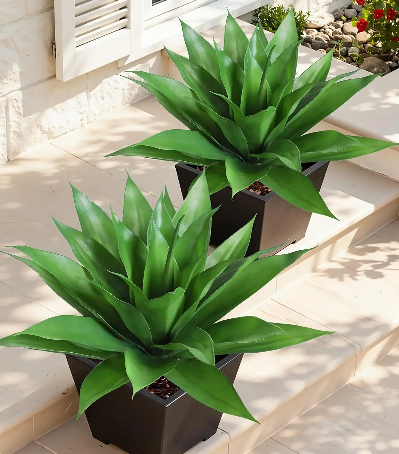 2 Pcs Artificial Agave Plants 28" UV Resistant Faux Succulent for Outdoor Patio Garden Porch Decor
2 Pcs Artificial Agave Plants 28" UV Resistant Faux Succulent for Outdoor Patio Garden Porch Decor