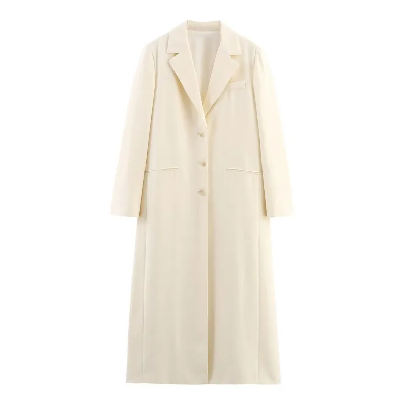 Women Frock Coat Autumn Casual Long Sleeve Notched Lapel Collar Button Women's Jacket with Pocket Female Chic Overcoat
Women Frock Coat Autumn Casual Long Sleeve Notched Lapel Collar Button Women's Jacket with Pocket Female Chic Overcoat