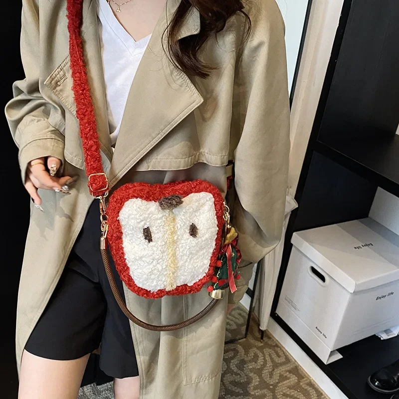 Children Messenger Bag Christmas Bag Lamb Hair Apple Purse and Handbag Cute Crossbody Bags for Women Shoulder Bags Сумка Женская
Children Messenger Bag Christmas Bag Lamb Hair Apple Purse and Handbag Cute Crossbody Bags for Women Shoulder Bags Сумка Женская