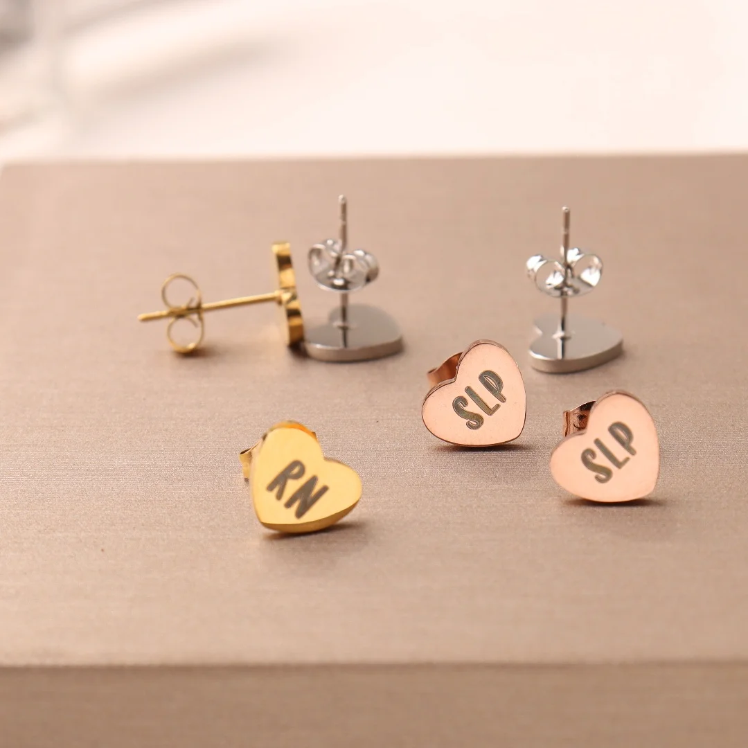Custom Heart Name Earrings Personalized Carved Stainless Steel Earrings Women's Jewelry Gift Mother's Day Gifts
Custom Heart Name Earrings Personalized Carved Stainless Steel Earrings Women's Jewelry Gift Mother's Day Gifts